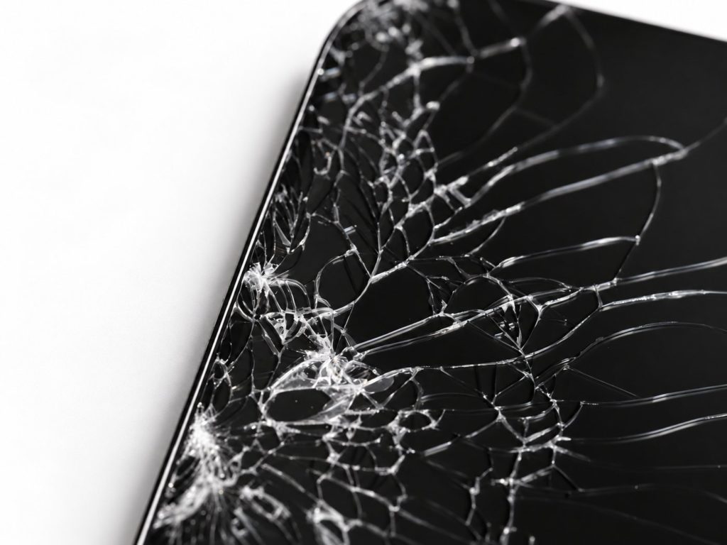 Écran d’iPhone cassé avant réparation chez REPAR’ CENTER à Saint-Étienne